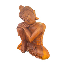 Load image into Gallery viewer, Hand Carved Relaxed Buddha with Hand on Knee
