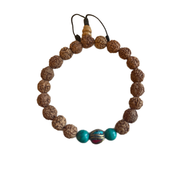 Mala Rudraksha with Tibetan Bead