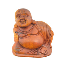 Load image into Gallery viewer, Hand Carved Leaning Happy Buddha
