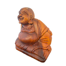 Load image into Gallery viewer, Hand Carved Leaning Happy Buddha
