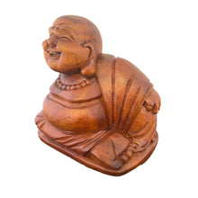 Load image into Gallery viewer, Hand Carved Leaning Happy Buddha
