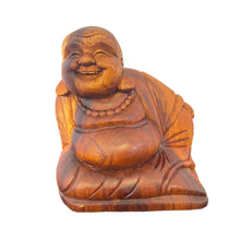 Load image into Gallery viewer, Hand Carved Leaning Happy Buddha
