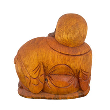 Load image into Gallery viewer, Hand Carved Leaning Happy Buddha
