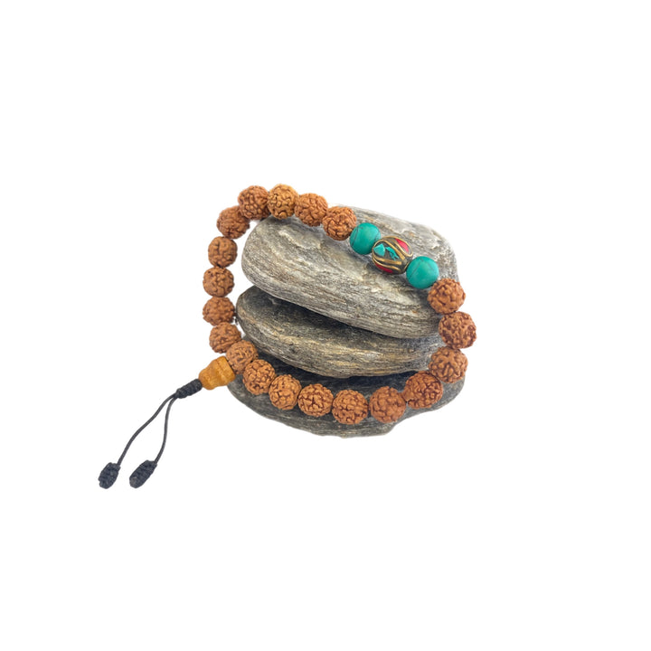 Mala Rudraksha with Tibetan Bead