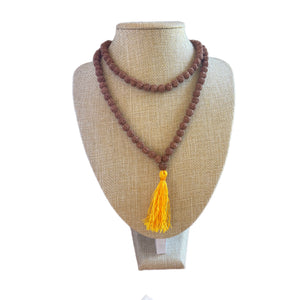 Mala Rudshakra with Yellow Tassel