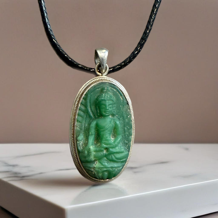 Hand Carved Medicine Buddha in Chrysocolla