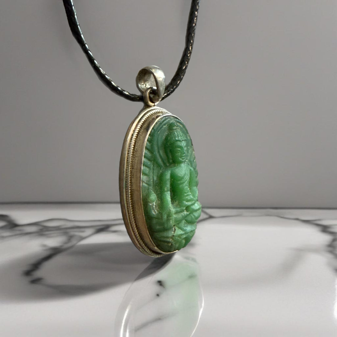 Hand Carved Medicine Buddha in Chrysocolla